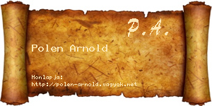 Polen Arnold névjegykártya